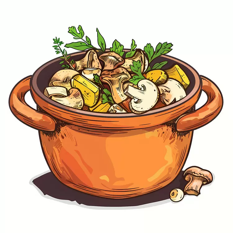 Gravy Stroganoff Pot Mixed vegetables Mushrooms