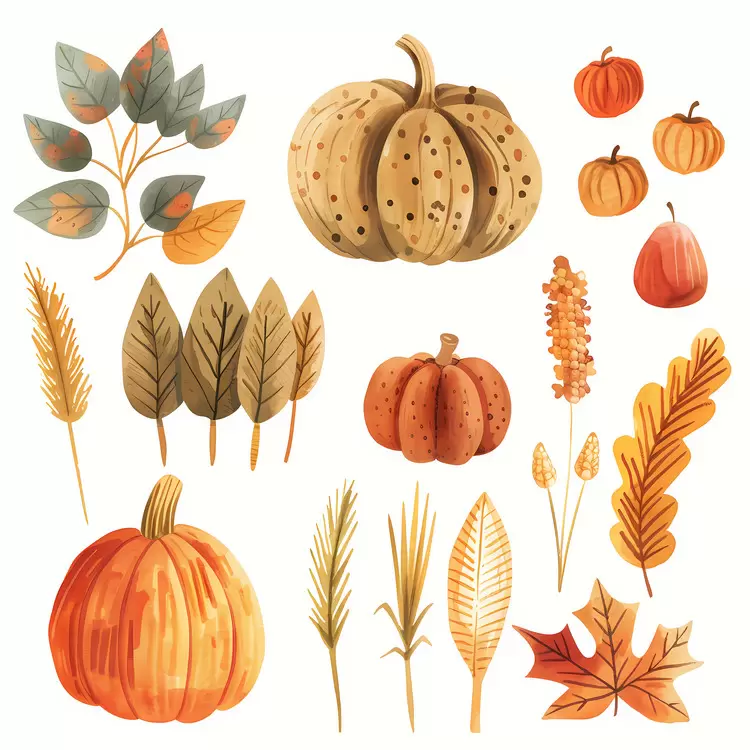 Orange Fall Pumpkin Vintage Rustic