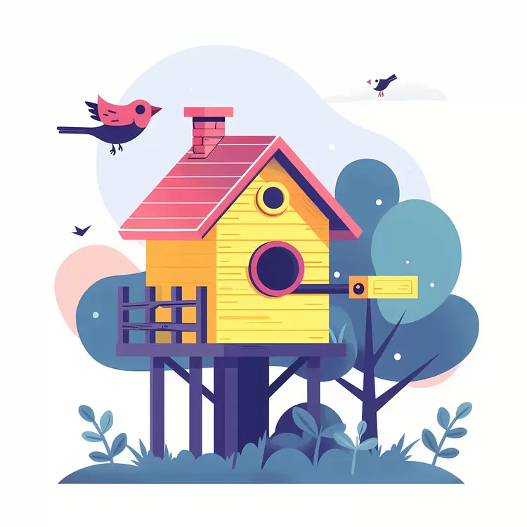 Housing Trees Wooden house Garden Birdhouse