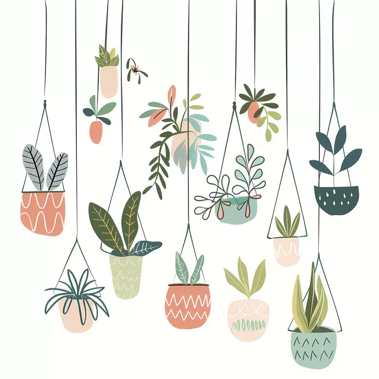 floral art plant posters hanging plants plant illustration flora design