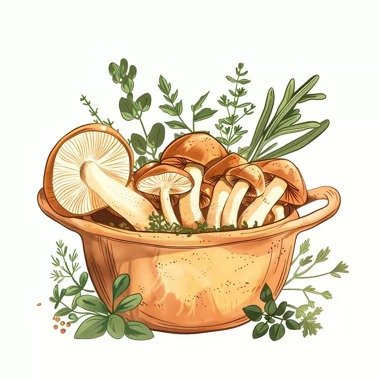 mushrooms edible food fungi herbs