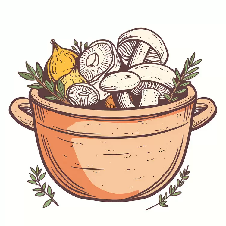 bay leaves mushrooms rosemary oregano cloves
