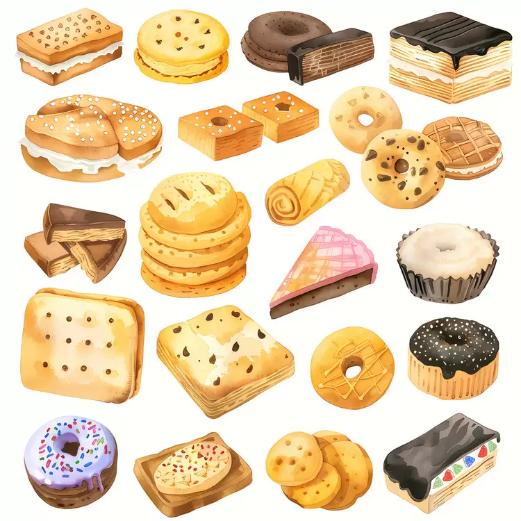 Bread Desserts Pastries Baked goods Cookies