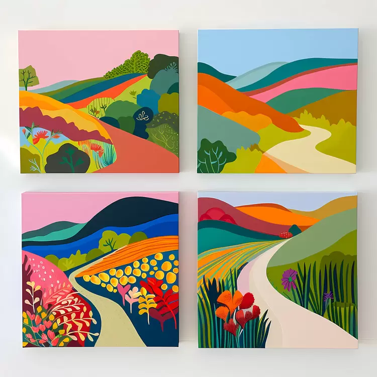 Hillside trails Colors Fields