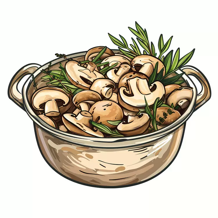 Roasted Nutritious Cooked Vegetarian Mushrooms