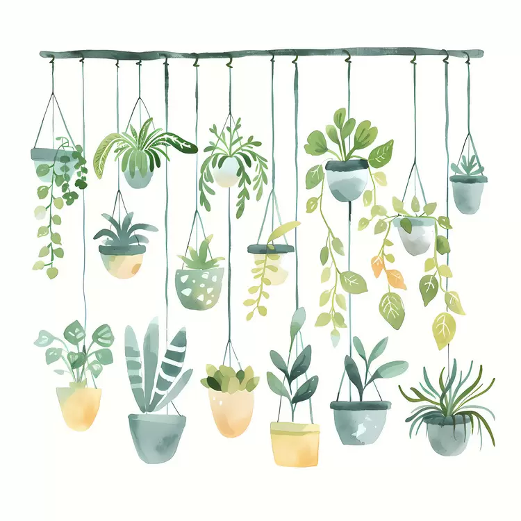 Botanical art Floral decoration Watercolor painting Greenery Nature inspired artwork