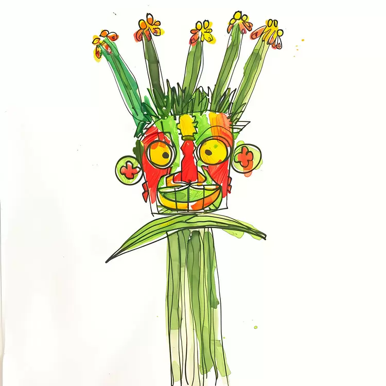 Human striking expressive vivid imaginative