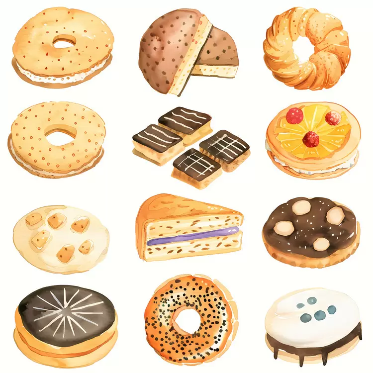 desserts donuts bread cake pastry