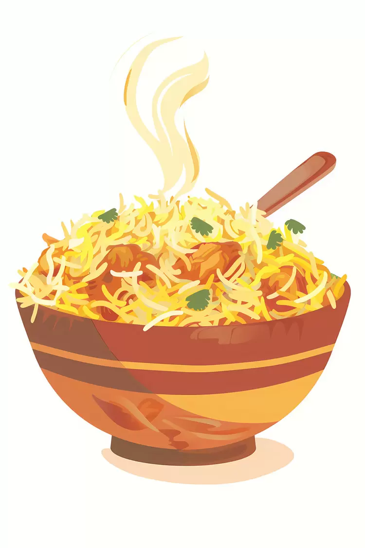 Hot and spicy biryani Authentic cuisine Spicy food Delicious