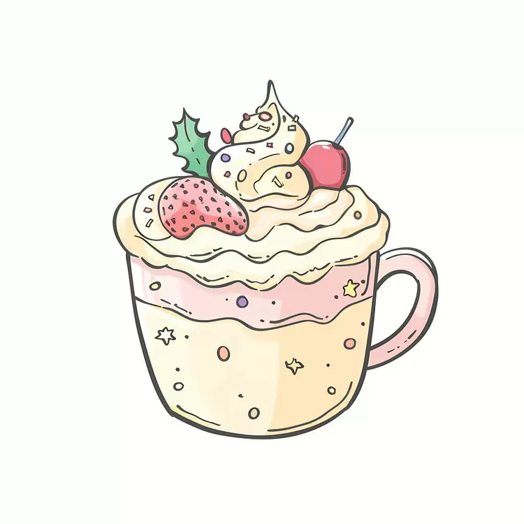 cup cocoa cherry hot chocolate whipped cream