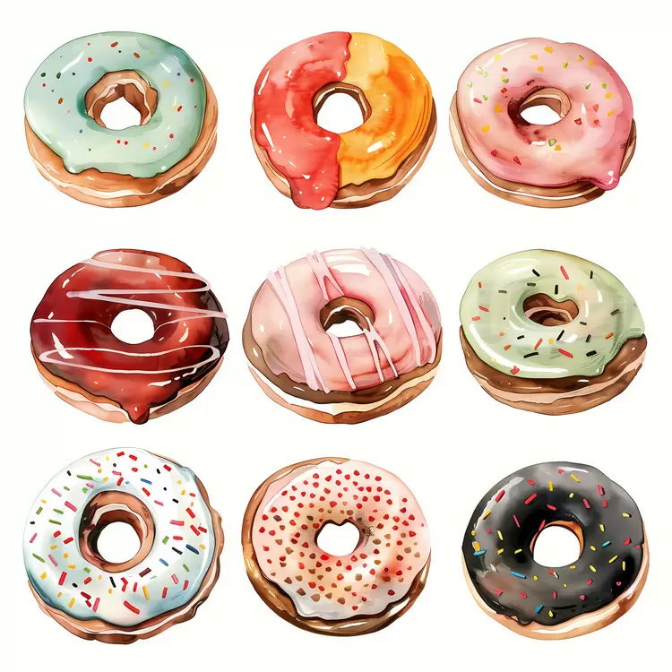 Cake Pastry Dessert Doughnuts Fruit