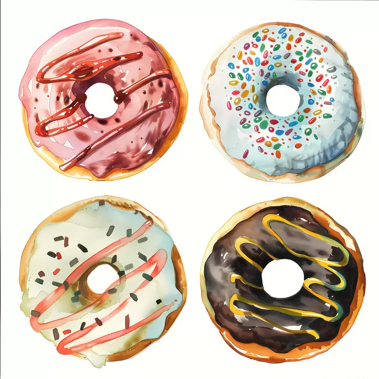 Doughnuts Fruited Powdered sugar glazed Iced