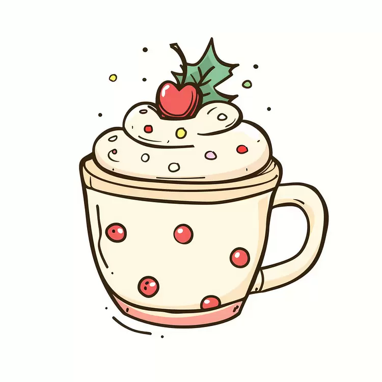 Coffee with cherries Coffee with red cherry on top Drink Coffee with decorations