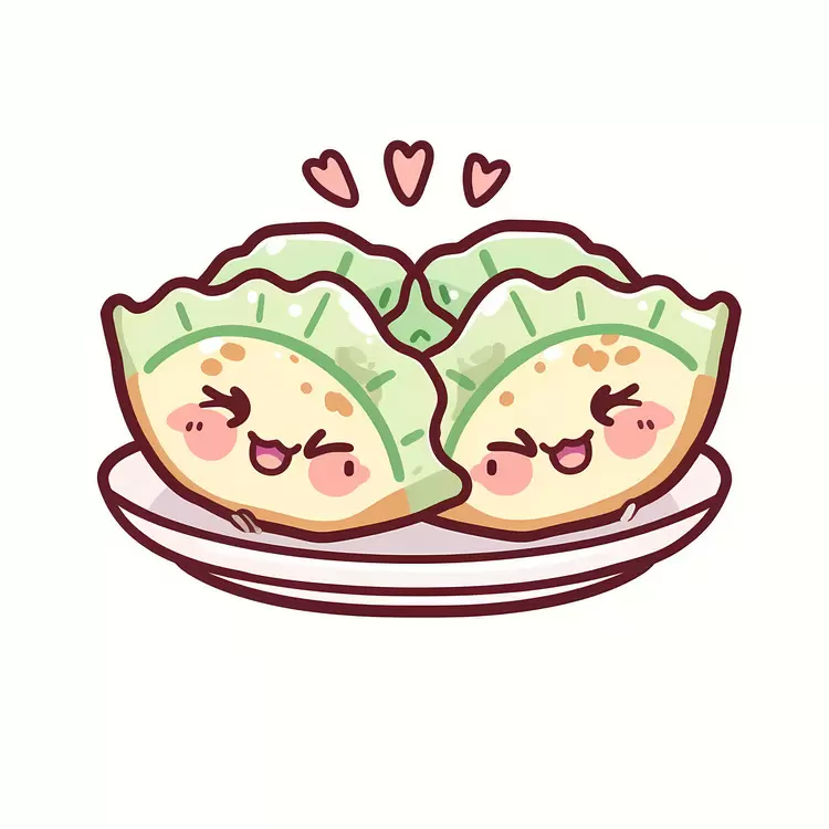 kawaii Japanese Gyoza smiling dumpling spicy