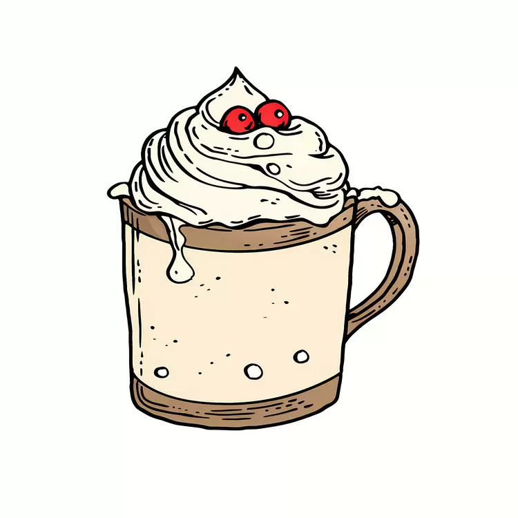 creamy texture coffee mug chocolate mug warm beverage Christmas dessert mug
