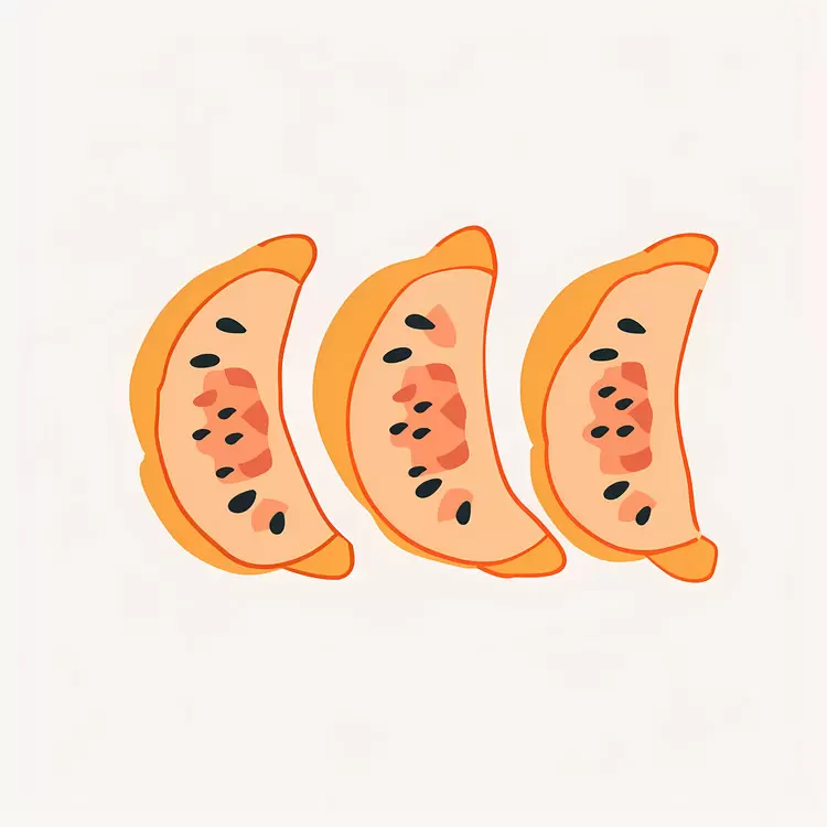 orange fruit Japanese Gyoza watermelon sliced