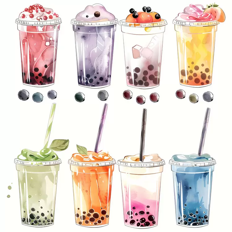 Bubble Tea raspberry fruit strawberry