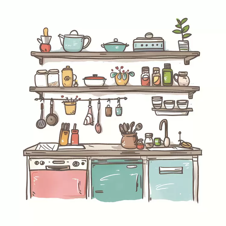 Kitchen cooking cutting board rack utensils baking
