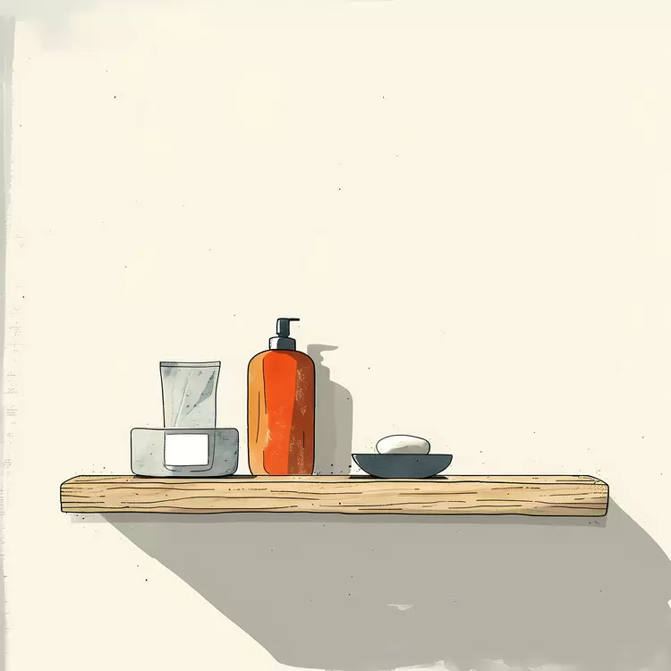 Shelf Soap dispenser Toothpaste Toothbrush