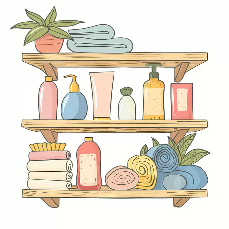 bathroom shelf lotion Hand soap shaving cream body wash