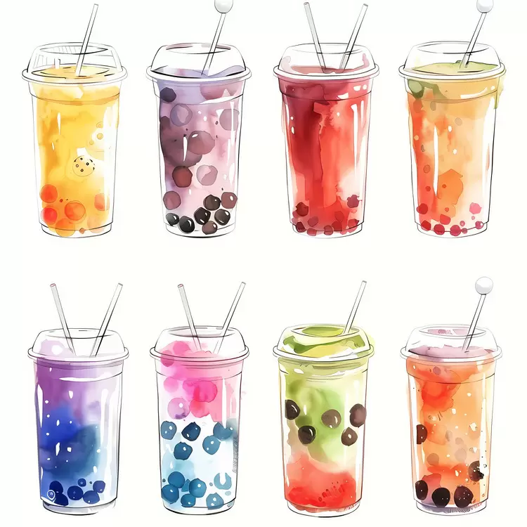 bubble tea light and refreshing drink drink with colorful flavor drink made with tea leaves summery drink