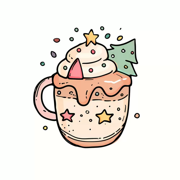 Star Hot chocolate Gingerbread Whipped cream Drink