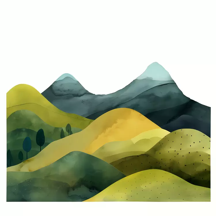 Grass Mountainous hills Forest Mountains Sky