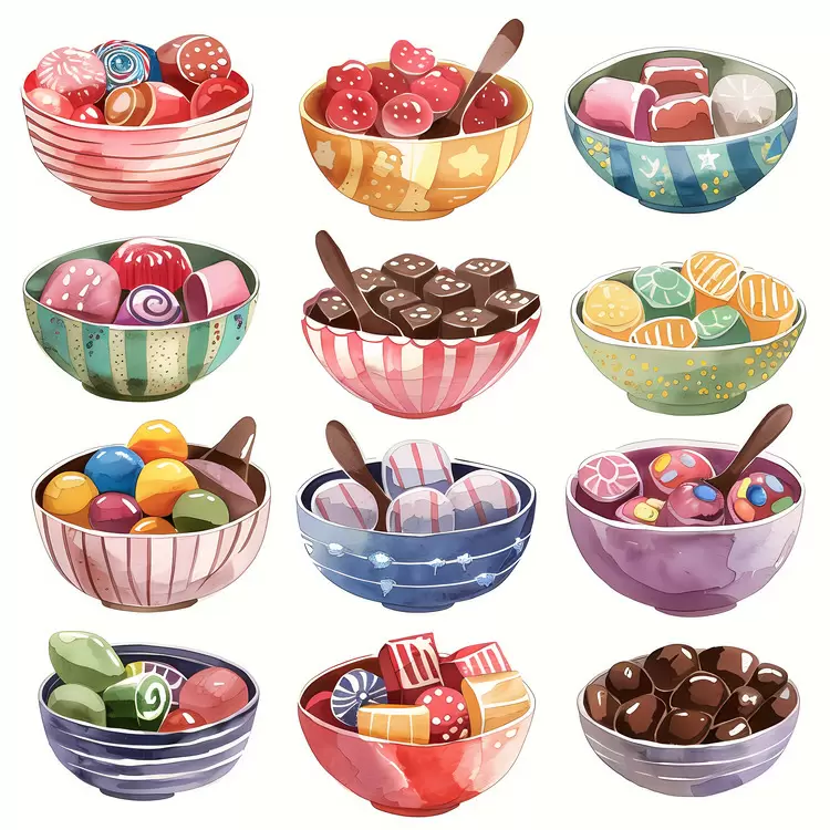 appetizing delicious desserts candy sweets