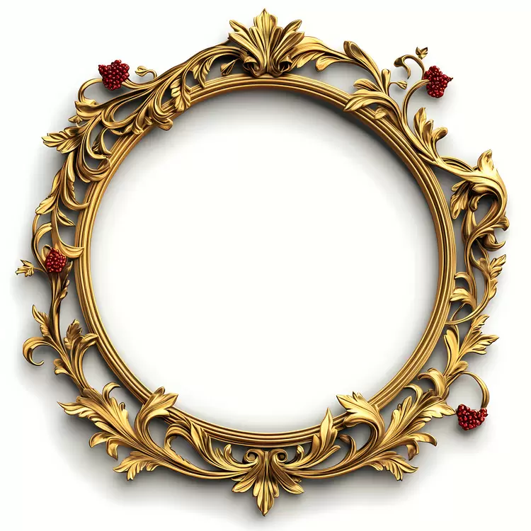 Ornate design Decorative Floral motif Golden frame Classical