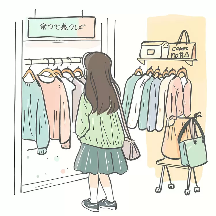 clothes rack womenswear dress Girl shopping cloth