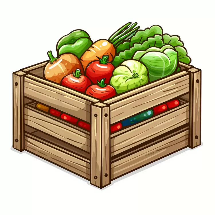 Fruits Organic Fresh produce Wooden crate Harvest