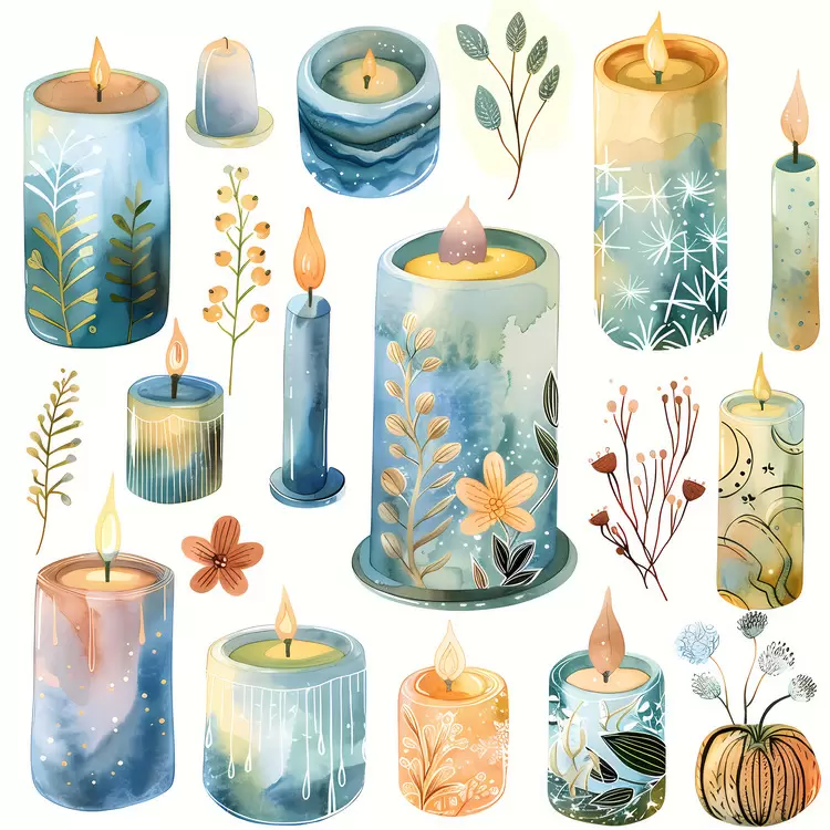 winter candles minimalist cozy handmade