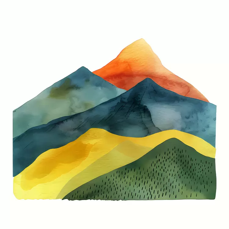 Fall Colors Colored Nature Watercolor Wilderness