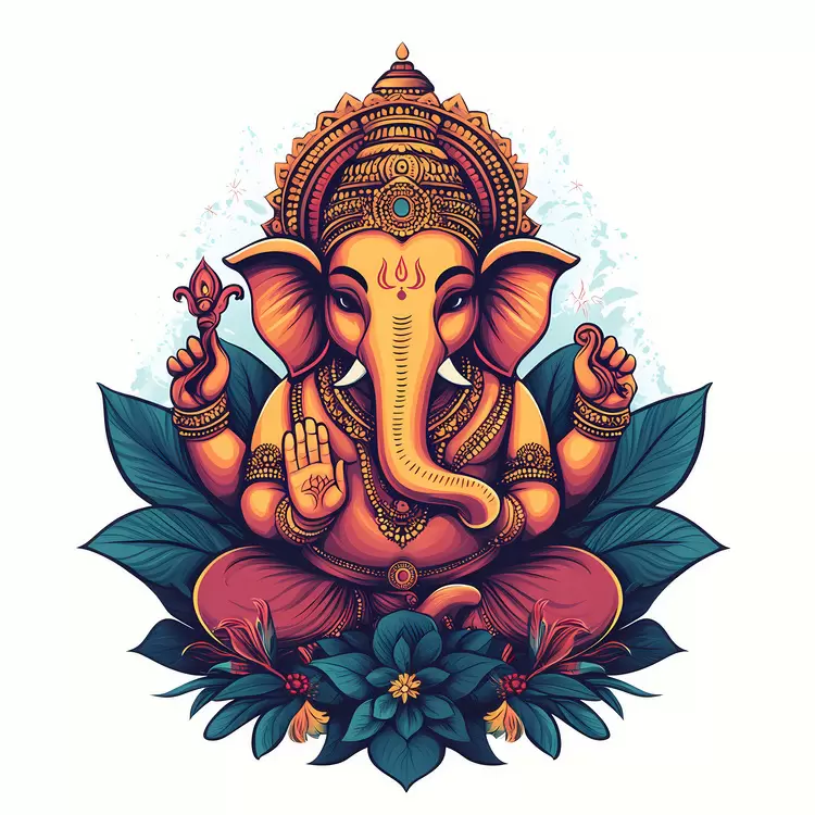 vector deity Hindu god Ganesh Chaturthi art