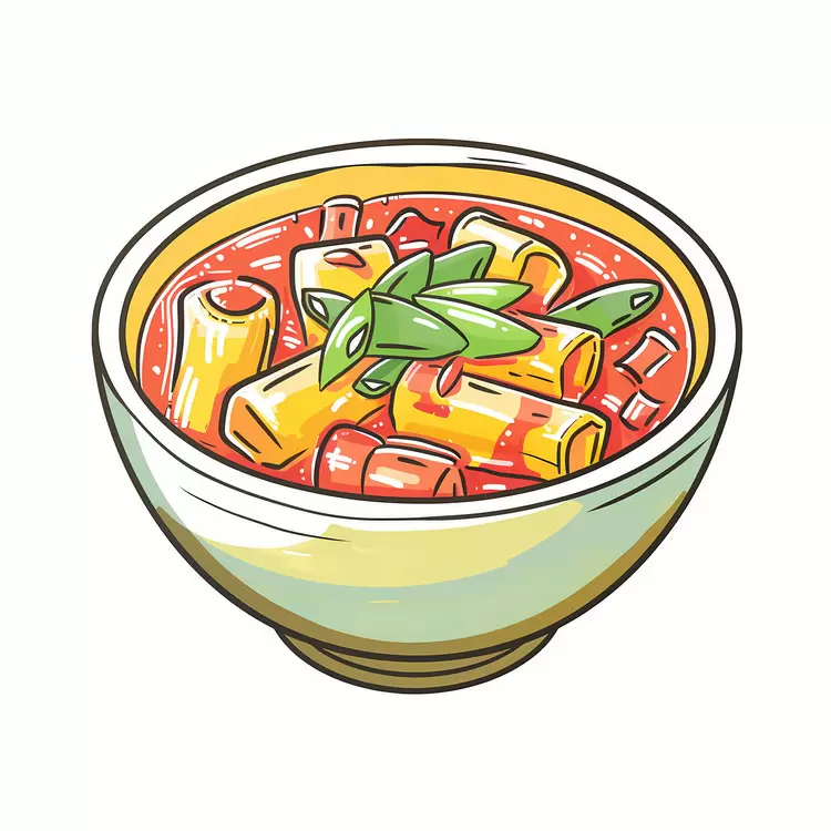 noodle bowl mushroom vegetable tomato