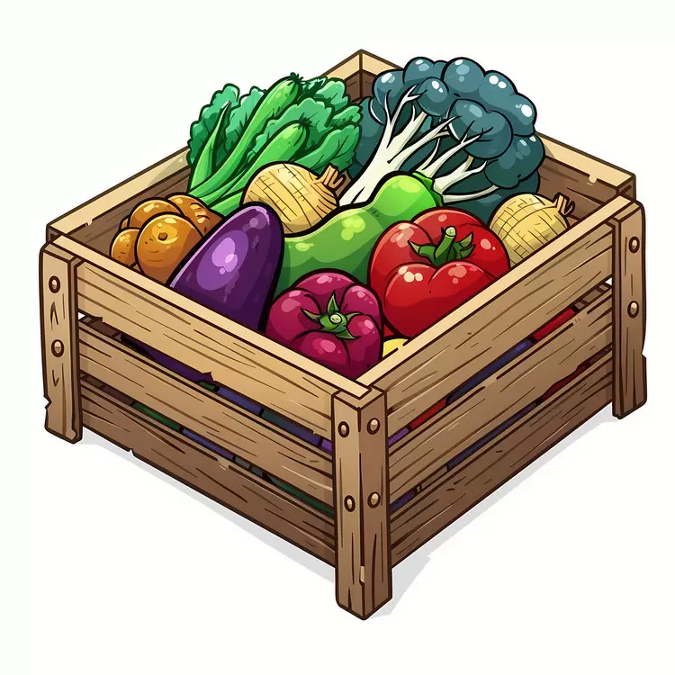 Fresh Vegetable Crate Nutritious Seasonal foods Healthy eating Wholesome ingredients