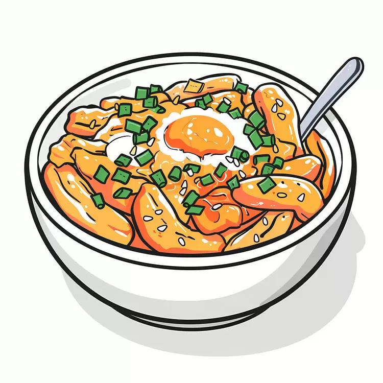 Egg in Bowl Chinese Noodles Spicy Noodles Stir Fry Egg in Fried Rice
