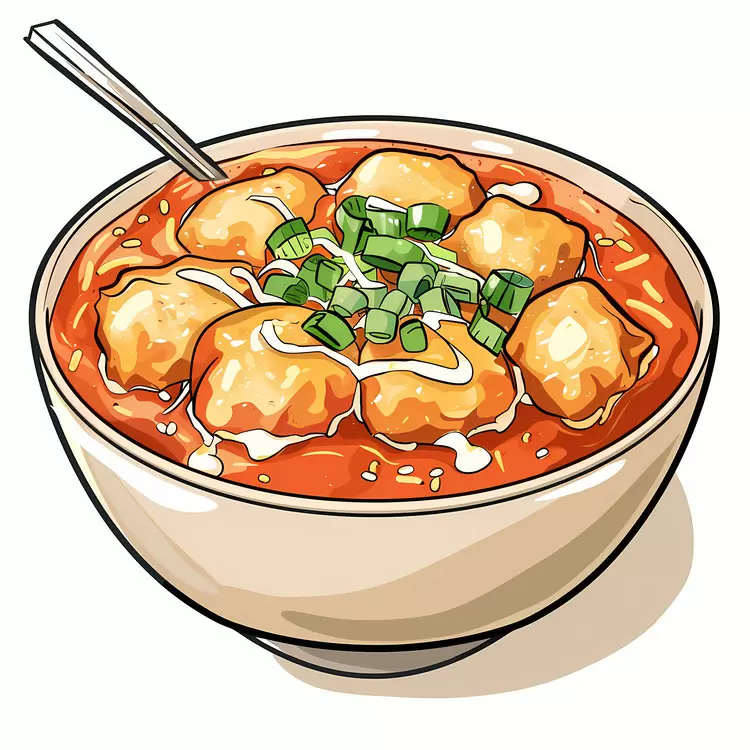 broccoli chopsticks onion soup meatballs