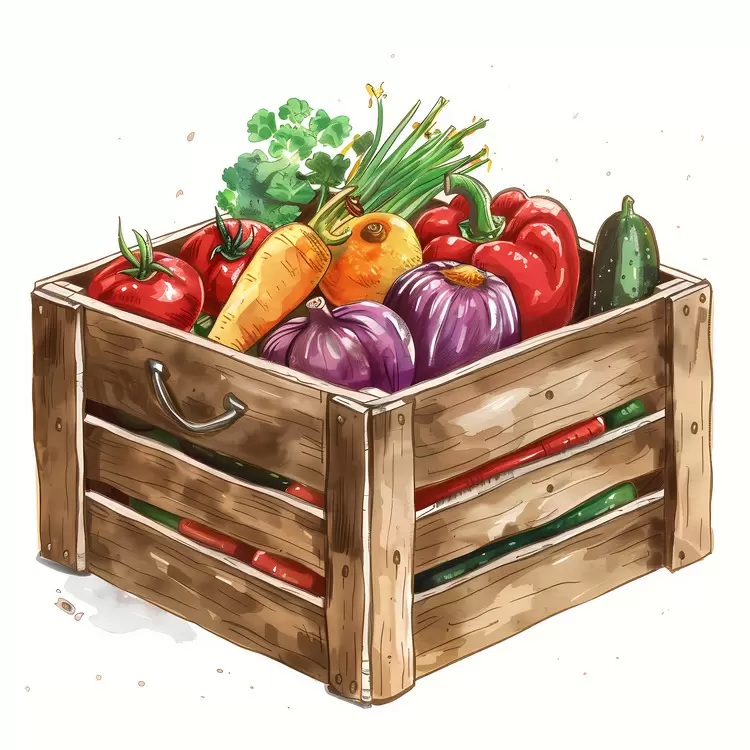 fresh produce natural healthy nutritious Fresh Vegetable Crate