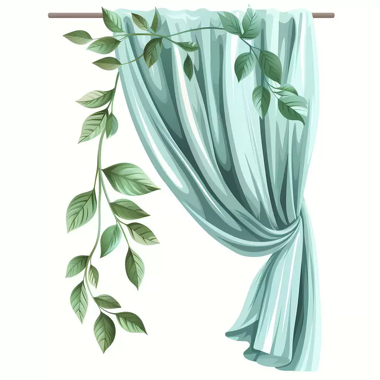 vines flowers plants tree leaves Curtains