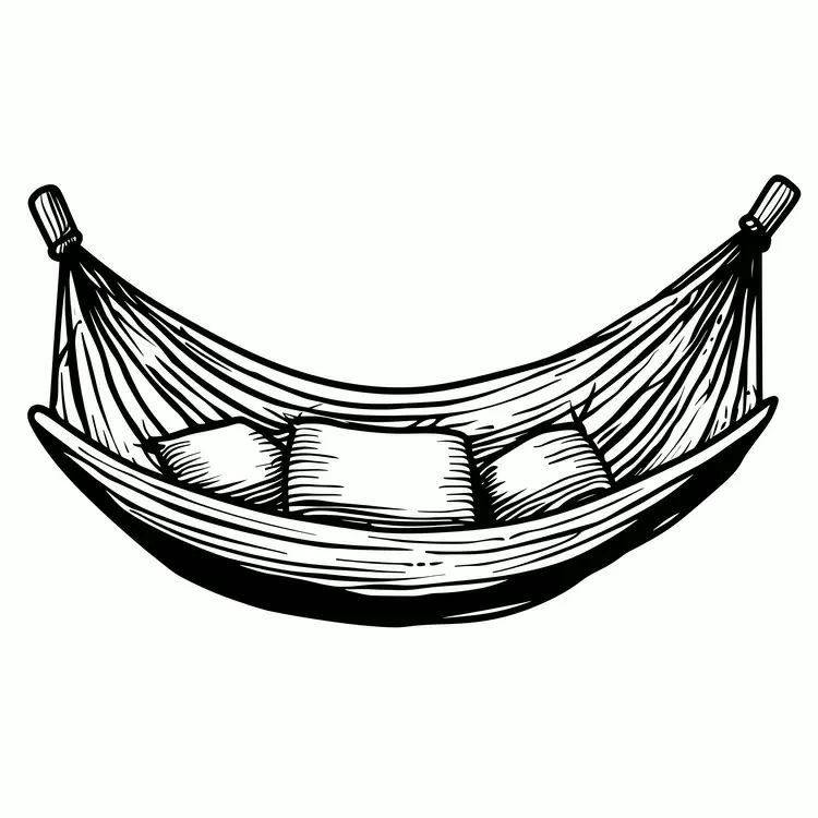 Summer hammock Hammock made of fabric Hanging basket summer theme