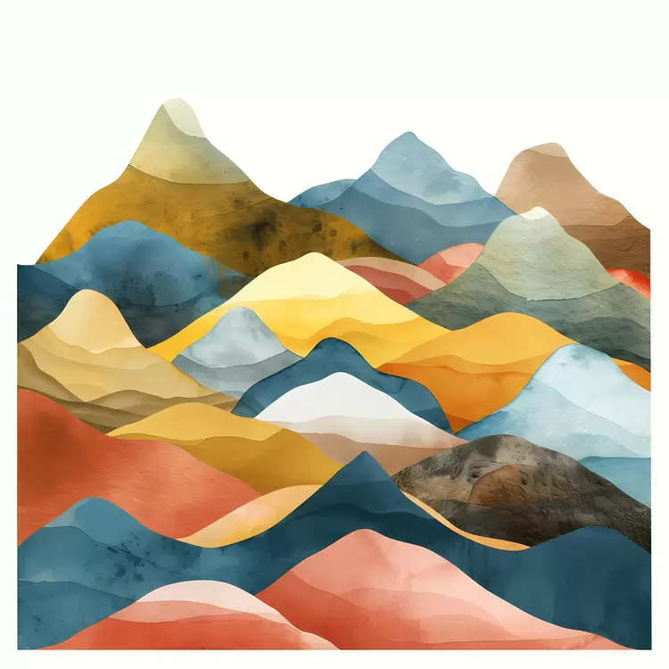 Rural Landscape Warm Mountainous hills Mountains