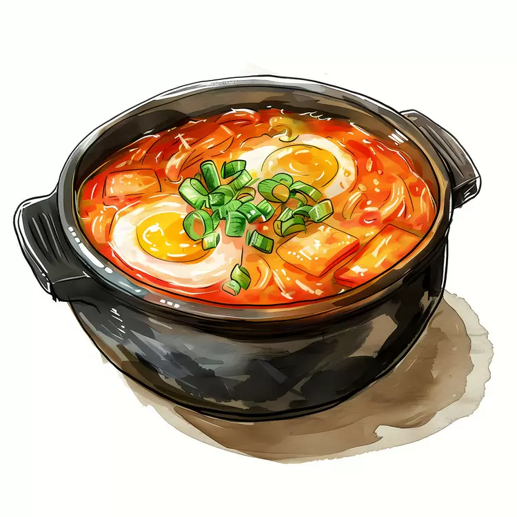 Shrimp Ginger Rice Spicy beef soup Korean cuisine