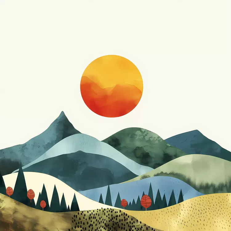 Hiking Sunset Hills Nature Landscape