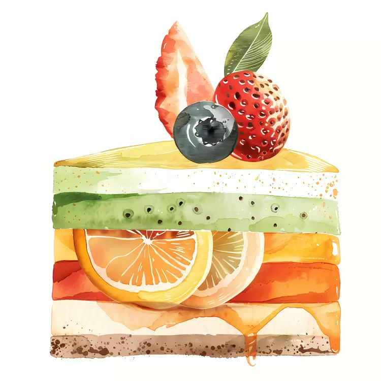 fruit dessert layered food