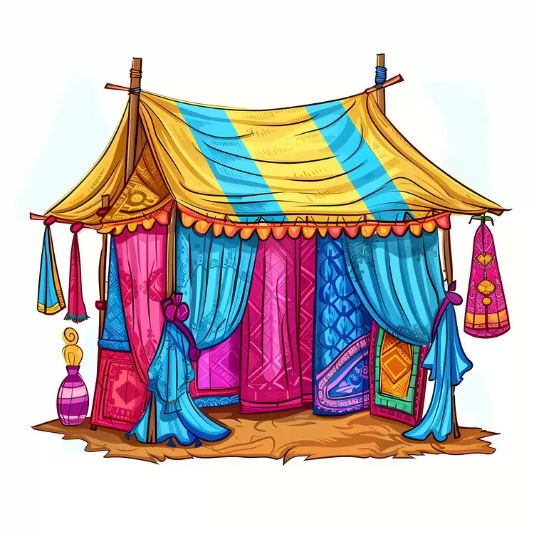 outdoor shelter traditional tent cultural symbols indian tent textile decorations