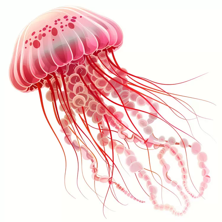 watercolor illustration kelp jellyfish ocean sea anemone
