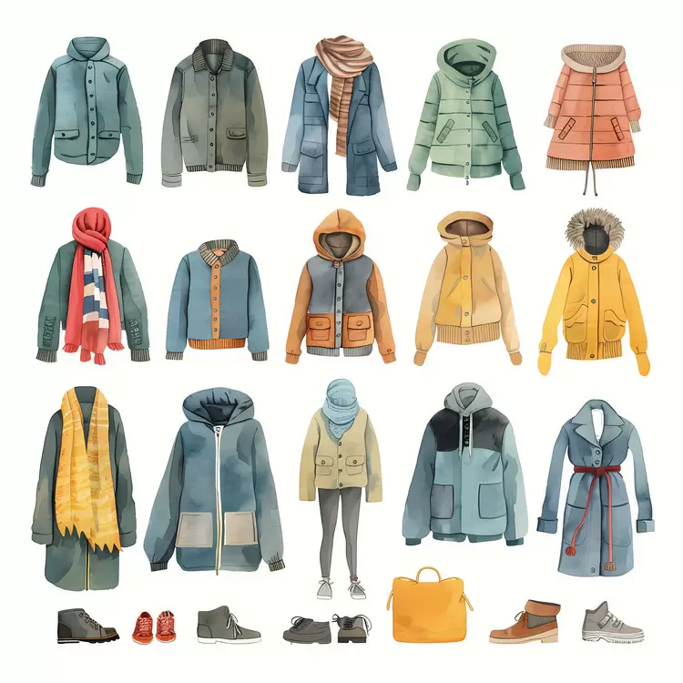 winter fashion hat sweater scarf coat