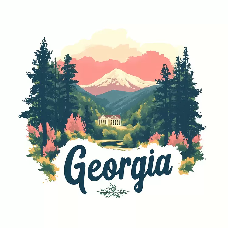 scenic landscape Georgia mountains forest Img