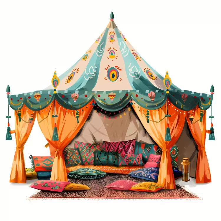 ornate indian style vibrant decorative colorful